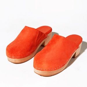 Charlotte Stone Martino Clog in Tangerine - NIB - size 10